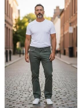 Vans Off The Wall Men's Olive Green Straight Leg Pants - Waist 32 in.